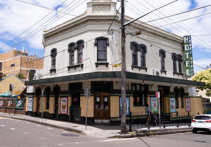 Courthouse Hotel beer garden, Australia Street Newtown