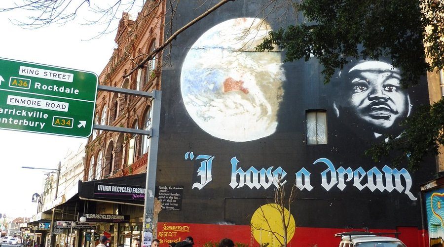 'I have a dream' mural, King Street Newtown